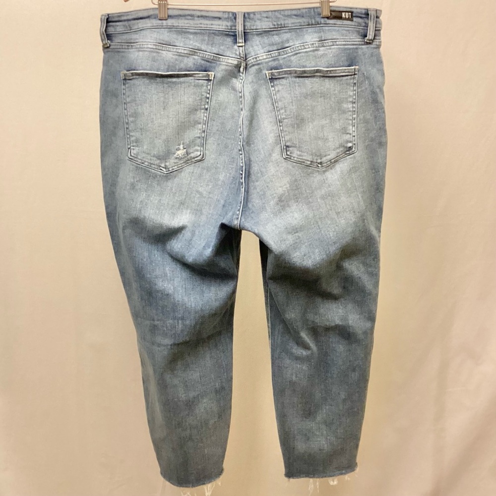 Kut From The Kloth 22W Rachael Fab Ab Mom Jeans High Rise Frayed Hems Stretch - Picture 6 of 12